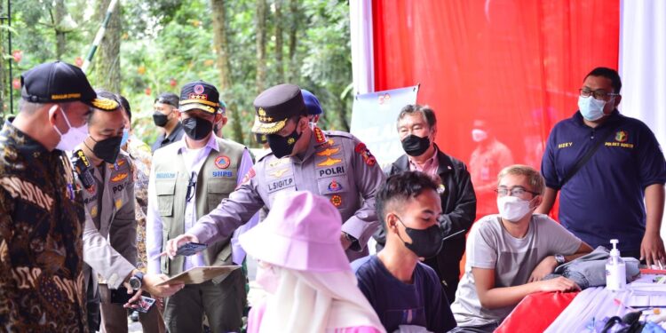 Kapolri Jenderal Listyo Sigit Prabowo terjun langsung mengecek penegakan protokol kesehatan (prokes) pada lokasi wisata