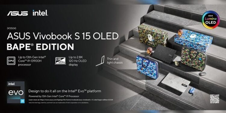 Laptop Vivobook S 15 Bape Edition Mahakarya Kolaborasi dengan Desain yang Unik