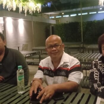 Ketua DPC Partai Hanura Kota Bandung H. Bagus Machdiantoro saat diwawancarai, Kamis malam, 22 Agustus 2024.