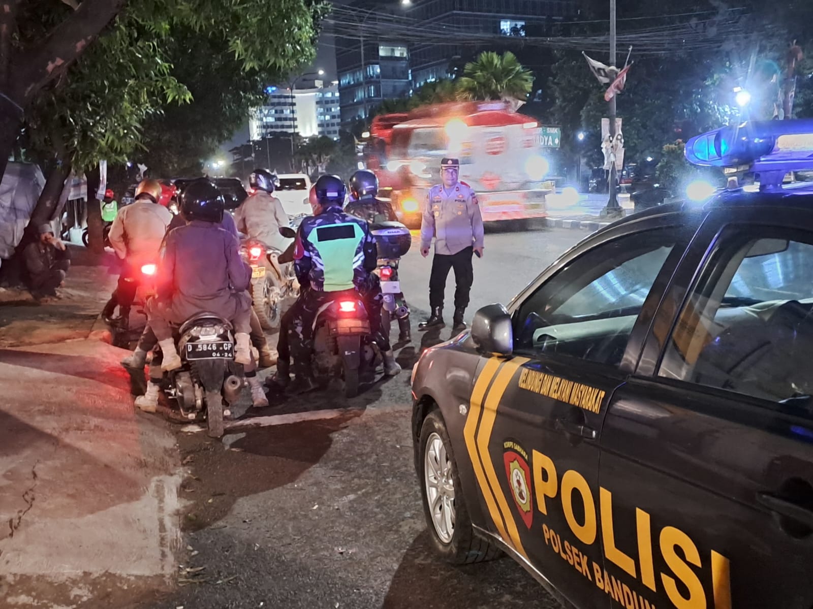 Tangkapan foto Patroli KRYD gabungan bersama TNI dan Satpol PP.