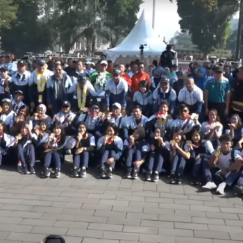 Pj Gubernur, Kapolda, Ketua Umum Koni, dan Atlet Jawa Barat di Halaman Gedung Sate (26/09/2024)/Farhan Dentamayall