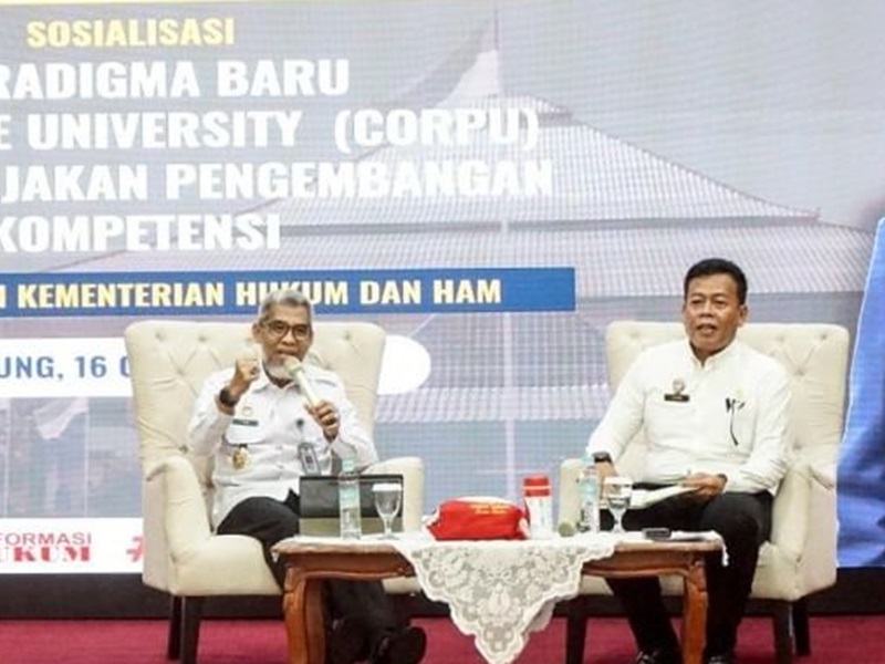 Masjuno Pimpin Sosialisasi Paradigma Baru Corporate University di Kanwil Kemenkumham Jabar (16/10/2024)/Farhan Dentamayall