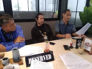 Ketua DPP PKR Saidin saat menggelar konferensi pers di Bandung, Sabtu 23/11/2024.