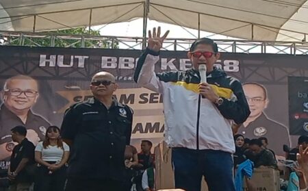Sekretaris DPW Partai Golkar Jawa Barat, H.MQ Iswara saat menghadiri Milad BBC, Minggu 3/11/2024.