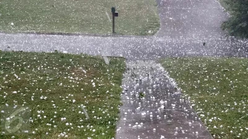 Tangkapan foto hujan es