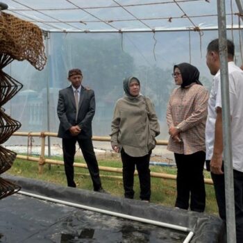 Ika Siti Rahmatika Saat kunjungan kerja ke UPTD Perikanan Air Payau dan Laut Wilayah Utara di Sungai Buntu, Kabupaten Karawang (05/11/2024)/ISTIMEWA