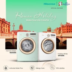 Hisense Menghadirkan Mesin Cuci Front Load Bergaya Retro: Roman Holiday Series 3