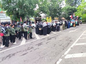 Tangkapan foto aksi longmarch aliansi bela palestina