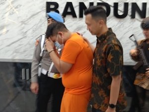 Tangkapan foto konferensi pers Polrestabes Bandung