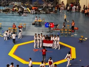 Tangkapan foto tim taekwondo Polri