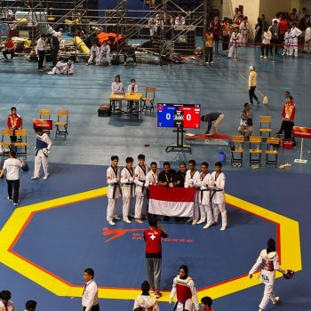 Tangkapan foto tim taekwondo Polri