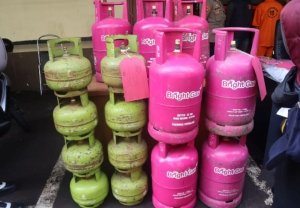 Tangkapan foto gas LPG subsidi