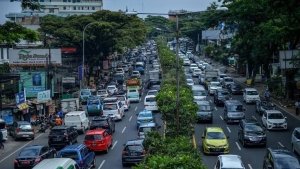 Tangkapan foto kemacetan Kota Bandung