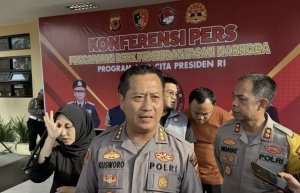 Tangkapan foto konferensi pers Polresta Bandung perundungan anak berkebutuhan khusus