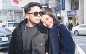 Aaliyah Massaid dan Thariq Halilintar sedang liburan bersama di Ginza, Tokyo., Jepang (sumber ig: aaliyah.massaid)