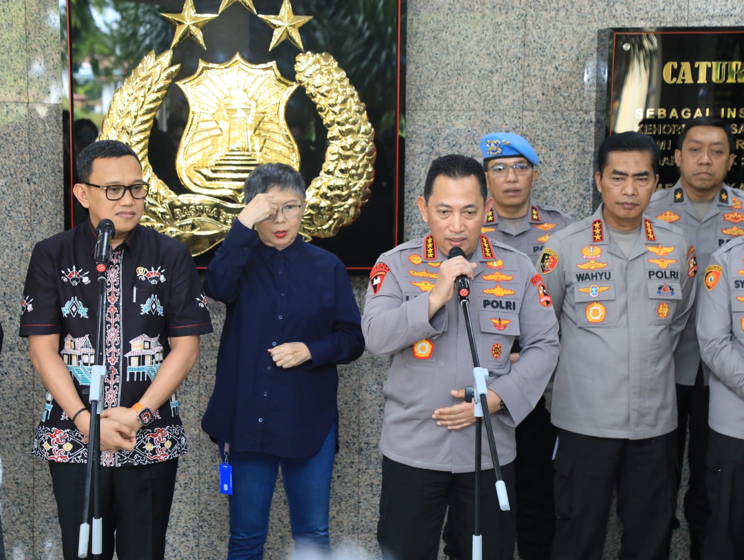 Tangkapan foto Kapolri (Sumber: Polrestabes Bandung)