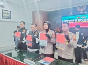 Tangkapan foto konferensi pers di Polres Sukabumi (Sumber: Polres Sukabumi)