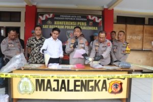 Tangkapan foto konferensi pers Polres Majalengka (Sumber: Polres Majalengka)