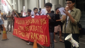 Tangkapan foto aksi 100 hari Prabowo Gibran (Sumber: Tangkapan foto oleh Novi)