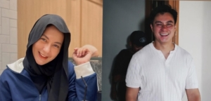 Kolase foto Paula Verhoeven dan Baim Wong (Sumber: Hasanah.id)