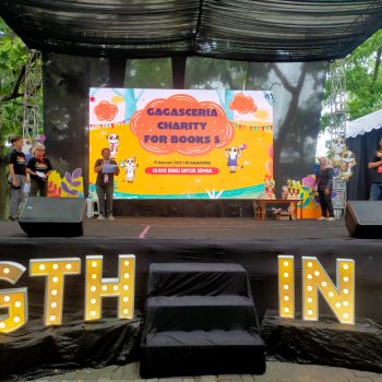 Puncak acara GagasCeria Charity For Books 5 (sumber: dok Hasanah.id)
