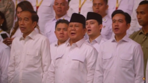 Jokowi dan Gibran Hadiri Peringatan HUT ke-17 Partai Gerindra di Sentul 15
