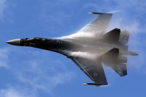 Tangkapan foto Sukhoi SU-35. (Sumber: Wikipedia )