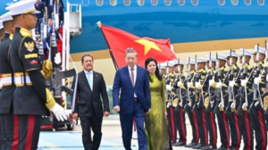 Tangkapan foto Sekretaris Jenderal Komite Sentral Partai Komunis Vietnam (PKV), To Lam, bersama istrinya, Ngo Phu'o'ng Ly. (Sumber: Biro Sekretariat Presiden)