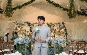 Potret Muntaz Halilintar dalam acara lamaran (sumber ig: @muntazhalilintar)