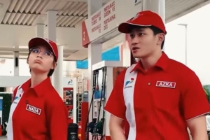 Tangkapan layar video Azka dan Nada soal promosi Pertamina (sumber ig: nada_tarina_putri)