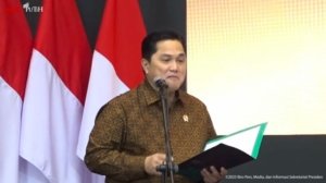 Tangkapan foto Erick Thohir. (Sumber: Sekreatirat Negara)