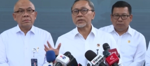 Tangkapan foto Zulhas di Konferensi Pers. (Sumber: Sekretariat Negara)