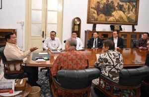 Tangkapan foto para pengusaha dan Presiden Prabowo Subianto. (Sumber: Sekretariat Kabinet)