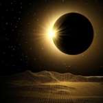 Ilustrasi gerhana bulan total.