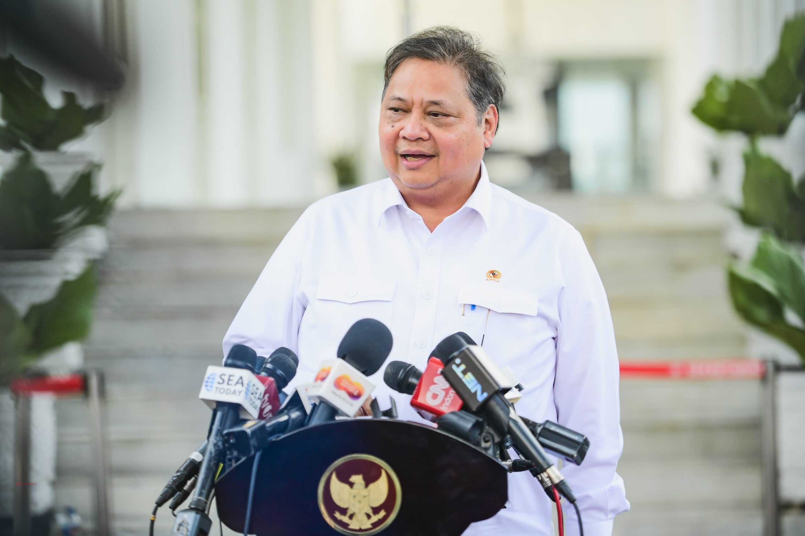 Tangkapan foto Airlangga Hartanto. (Sumber: Sekretariat Negara)