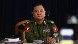 Tangkapan foto Junta Myanmar. (Sumber: AFP/Ye Aung Thu))