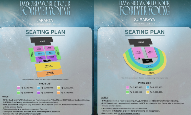 Ilustrasi konser musik Day6. (Sumber: X/Mecima Pro)