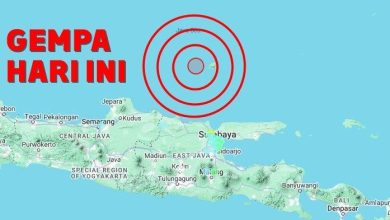 Ilustrasi gempa bumi.