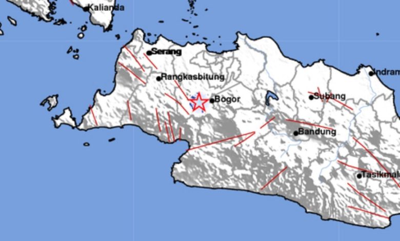 Tangkapan foto gempa di Kota Bogor. (Sumber: Dok. BMKG)