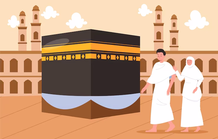 Ilustrasi ibadah haji. (Sumber: Freepik)
