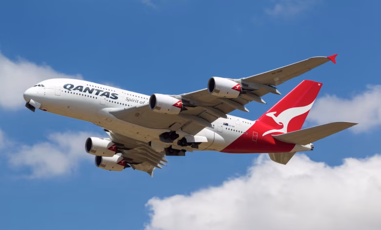 Tangkapan foto pesawat Qantas. (Sumber: Getty Iimages)