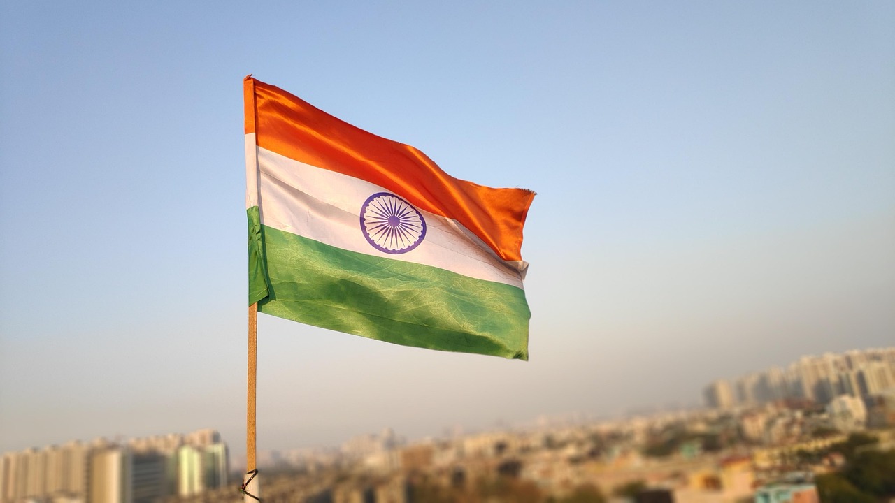 Tangkapan foto bendera India. (Sumber: Pixabay)