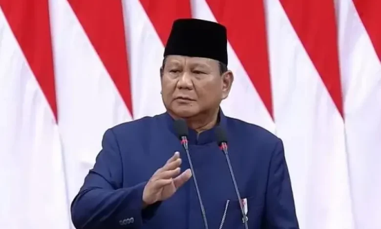 Tangkapan foto Prabowo Subianto. (Sumber: Dok. Setneg)