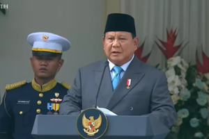 Tangkapan foto Prabowo Subianto. (Sumber: Sekretariat Negara)