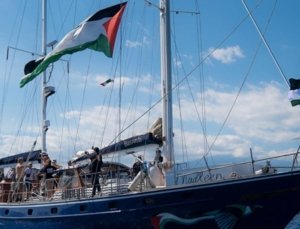 Tangkapan foto kapal bantuan menuju Gaza. (Sumber: Gaza Freedom Flotilla)