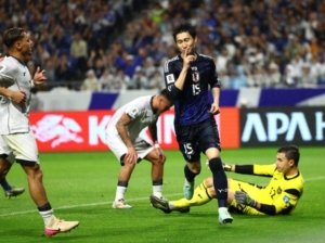 Tangkapan foto Jepang vs Indonesia. (Sumber: Reuters/Issei Kato)