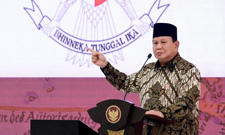 Tangkapan foto Prabowo Subianto. (Sumber: Dok. Setneg)