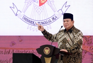 Tangkapan foto Prabowo Subianto. (Sumber: Dok. Setneg)
