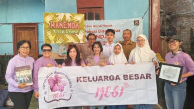 Ketua IJESI Ria Khaeria,saat berkunjung ke Rumah Vokasi Hanenda, Sleman Yogyakarta, 21/07/2025.