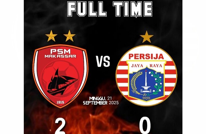 Persija Kalah ditangan PSM Makassar 0- 2